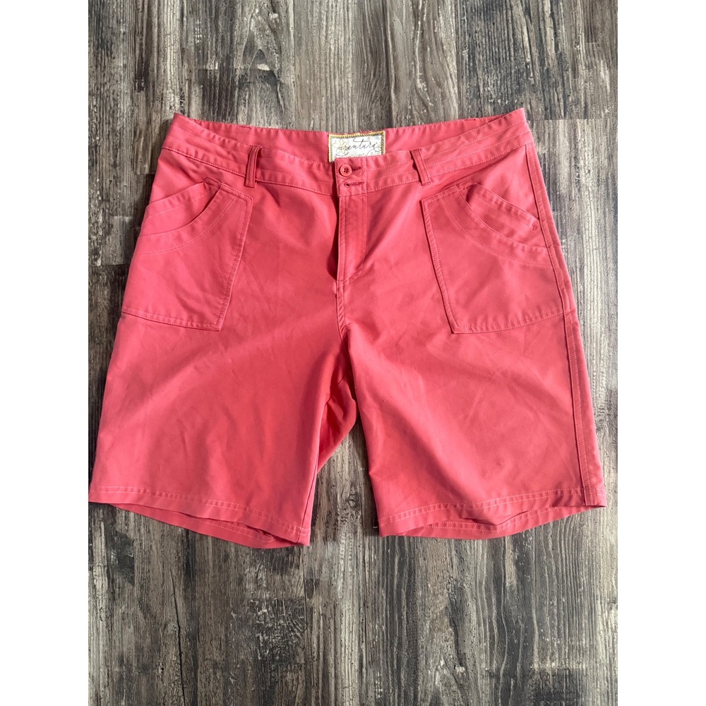 Aventura Womens Coral Pink Stretch Hiking Utility Activewear Shorts Size 14